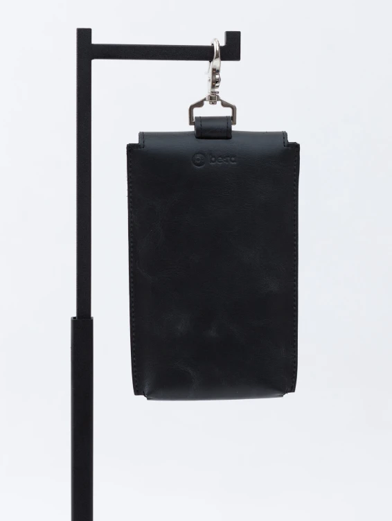 Кожаный подвесной чехол для телефона темно-серый