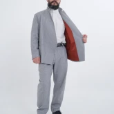 Жакет суконный серый, вид спереди