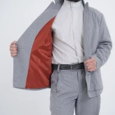 Жакет суконный серый, вид спереди