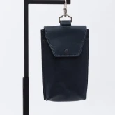 Кожаный подвесной чехол для телефона синий