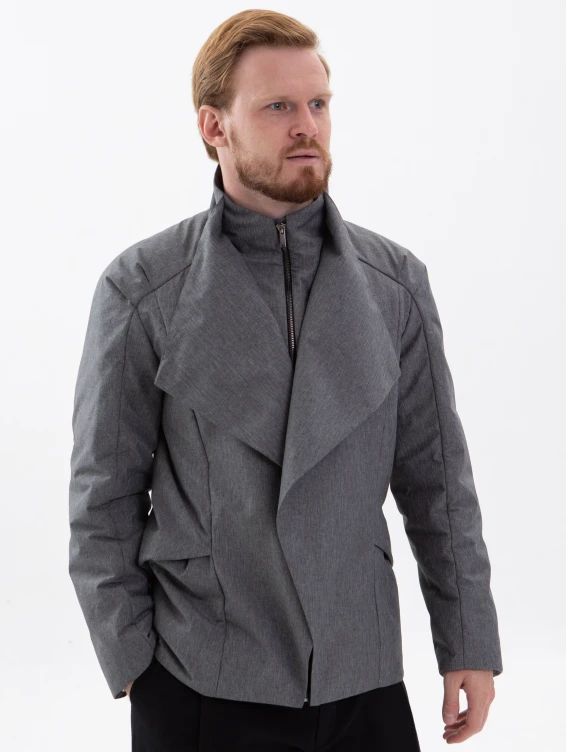 Куртка демисезонная на молнии серая