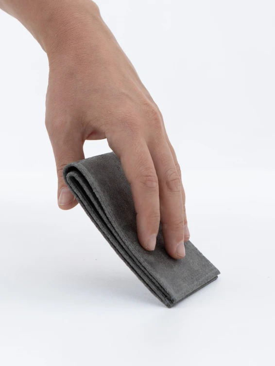 Тонкий кожаный кошелек серый вощеный