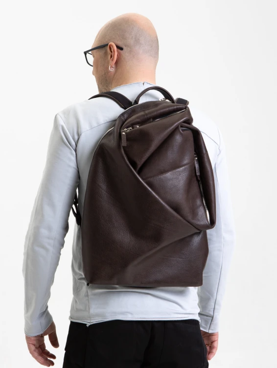 Рюкзак кожаный коричневый