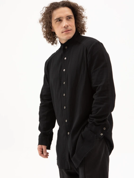 Рубашка из муслина черная
