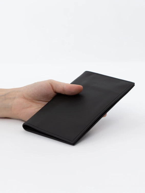 Кожаное портмоне водителя черное