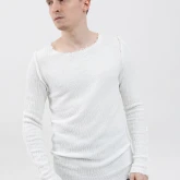 Хлопковая белая фуфайка