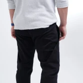 Брюки хлопковые черные, вид сзади