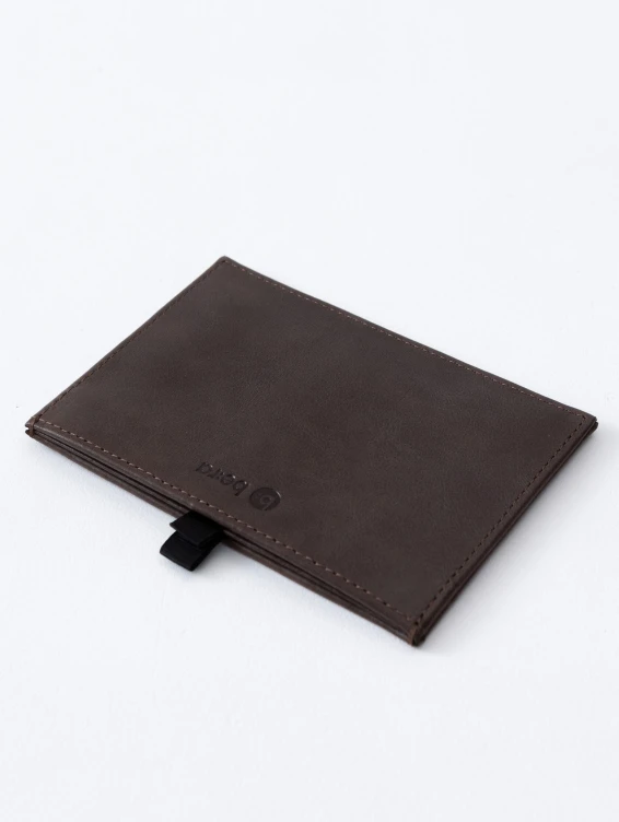 Кожаная обложка-карман для паспорта коричневая