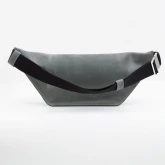 Кожаная поясная сумка серая с винтажным эффектом - изображение 2