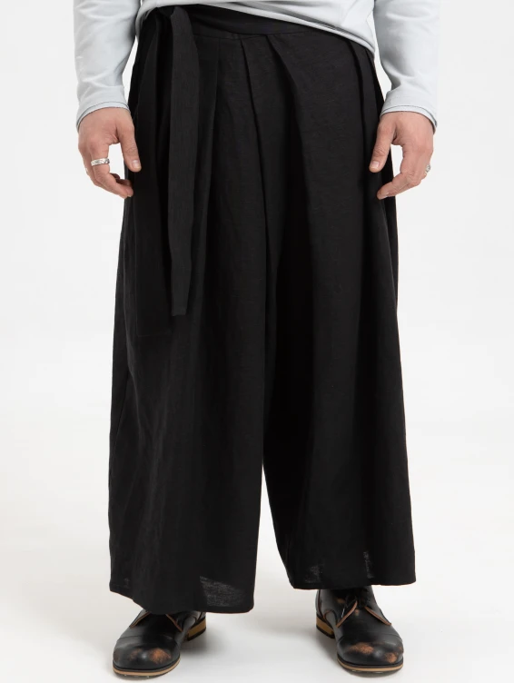 Хакама льняные черные