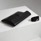 Кожаная сумка-папка для ноутбука черная - изображение 3