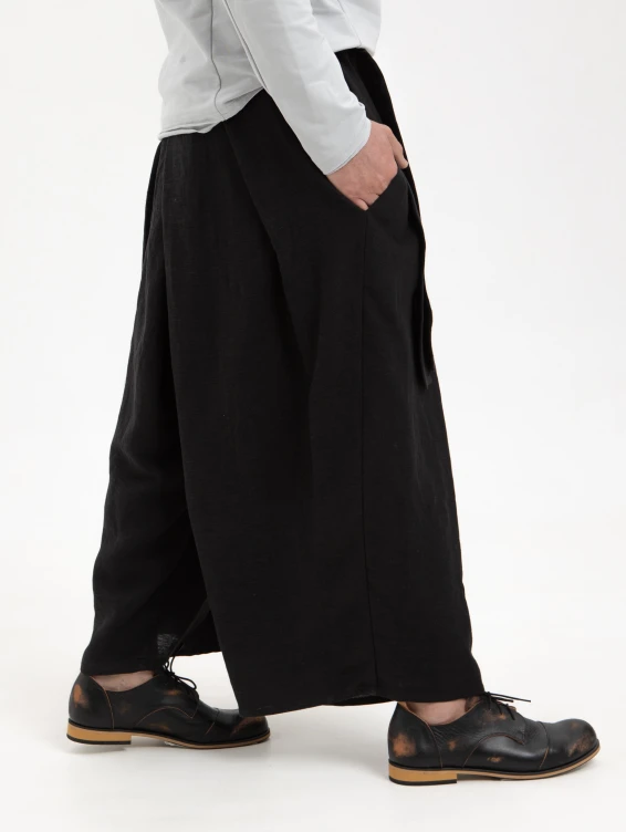 Хакама льняные черные