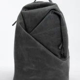 Рюкзак кожаный серый с винтажным эффектом