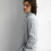 Рубашка из муслина серая