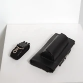 Кожаная сумка с очечником черная - изображение 2