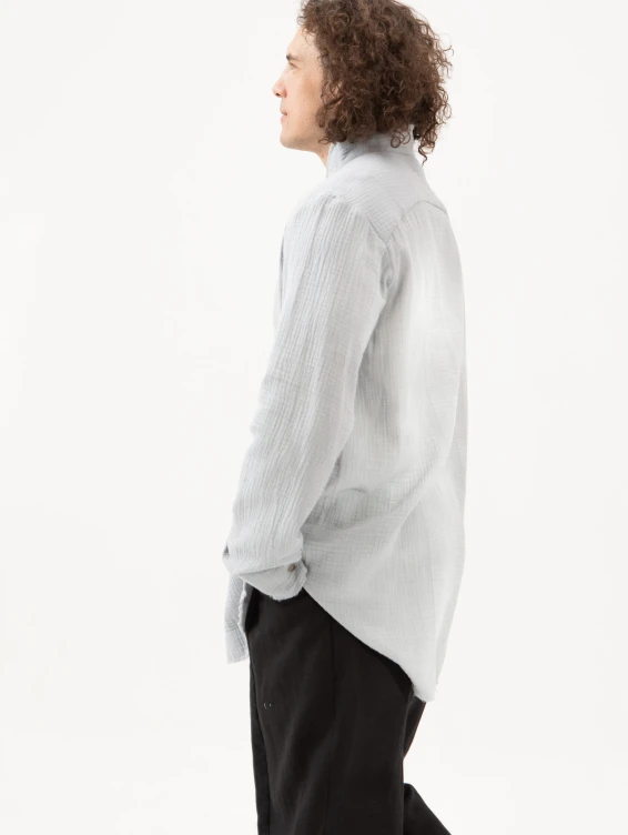 Рубашка из муслина серая