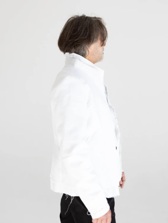 Жакет кирзовый белый