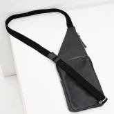 Кожаная сумка-карман темно-серого цвета - изображение 3