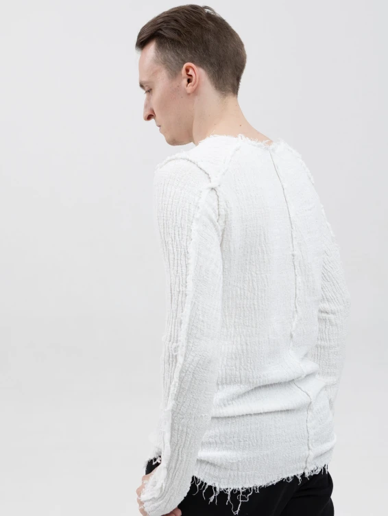 Хлопковая белая фуфайка