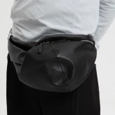 Кожаная поясная сумка Rock черная - изображение 4