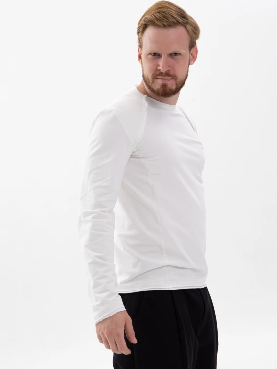 Футболка с длинным рукавом белая