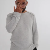 Хлопковый серый свитер