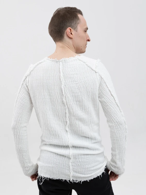 Хлопковая белая фуфайка