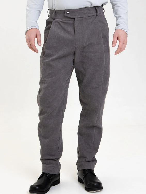 Брюки из джинсы серые