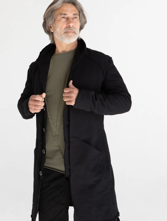 Сюртук трикотажный черный