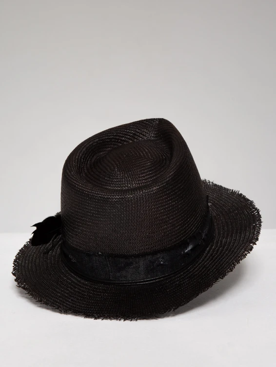 Соломенная шляпа Джек черная