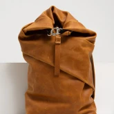 Роллтоп кожаный рыжий с винтажным эффектом