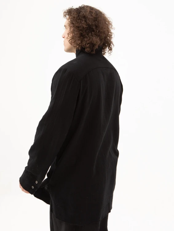 Рубашка из муслина черная