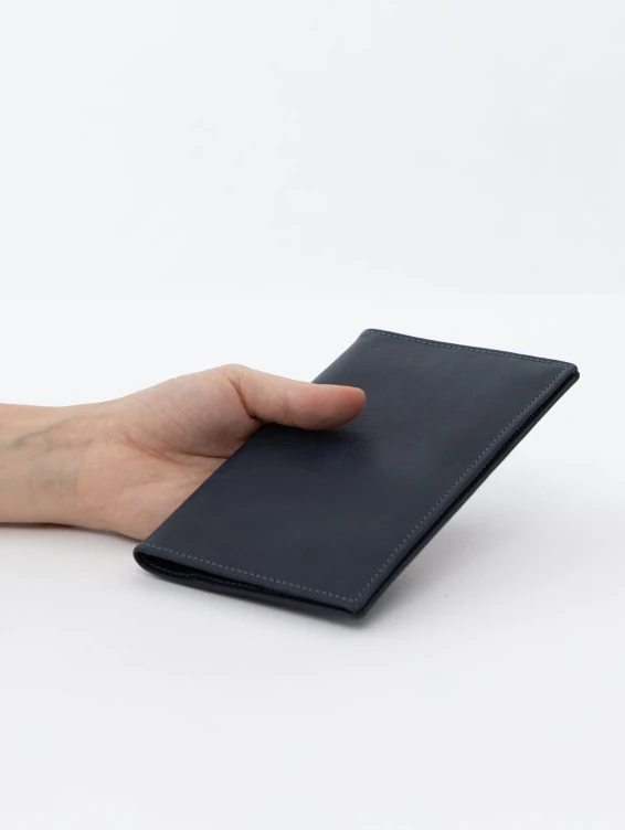 Кожаное портмоне водителя синее