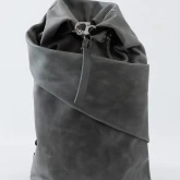 Роллтоп кожаный серый с винтажным эффектом