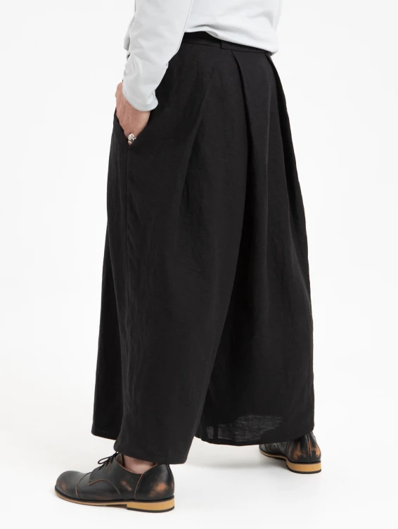 Хакама льняные черные