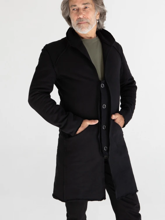 Сюртук трикотажный черный