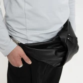 Кожаная поясная сумка Rock черная - изображение 5