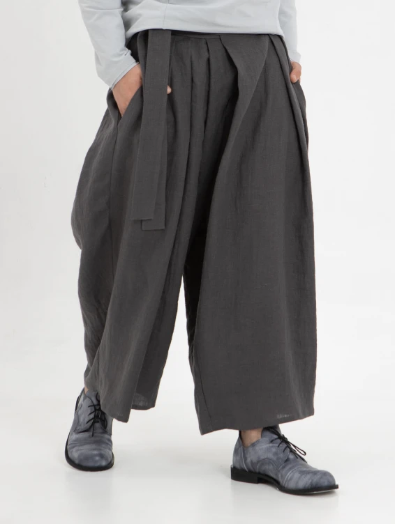 Хакама льняные серые