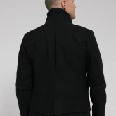 Жакет кирзовый черный, вид сзади