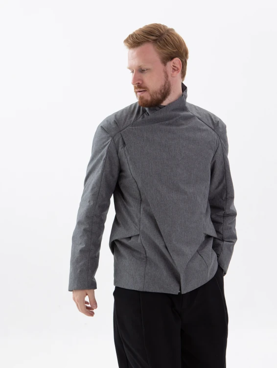 Куртка демисезонная на молнии серая