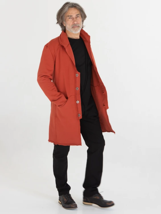 Сюртук трикотажный терракотовый