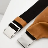 Кожаная поясная сумка рыжая с винтажным эффектом - изображение 3