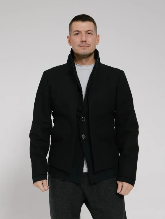 Жакет кирзовый черный