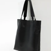 Кожаная сумка-тоут черная