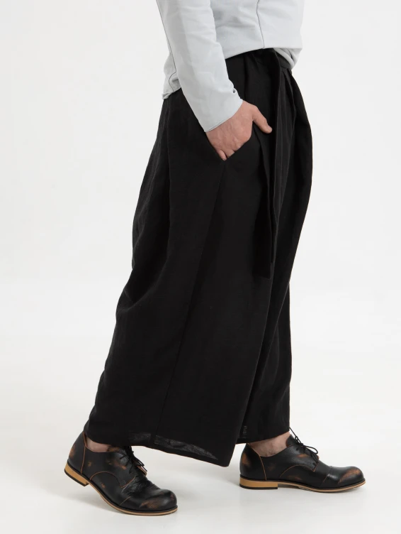 Хакама льняные черные