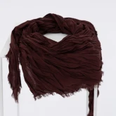 Большой платок на шею коричневый