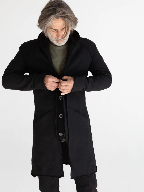 Сюртук трикотажный черный