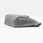 Кожаная поясная сумка серая с винтажным эффектом - изображение 3