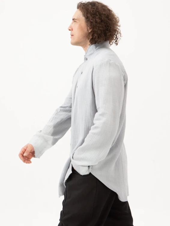 Рубашка из муслина серая