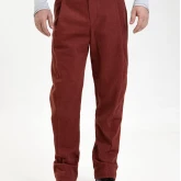 Брюки из джинсы условно красные, вид спереди